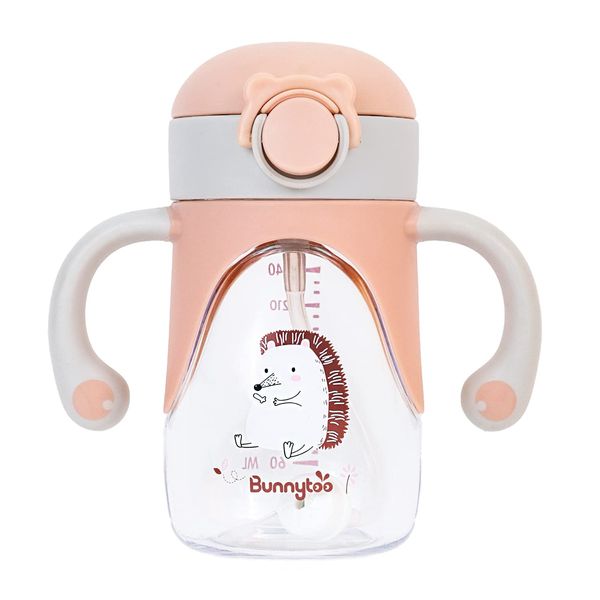 Bunnytoo Sippy Cup for Toddlers-240 ml, Baby Cup Suitable from 8+ Months,Learner Cup Night Trainer Cup,Independent Drinking, Spill-Free Toddler Cup,Leak-Proof Silicone Spout, BPA-Free-Apricot