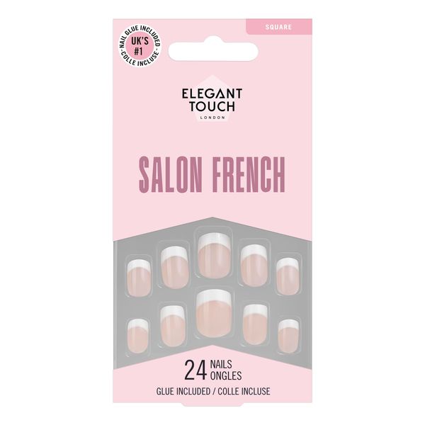 Elegant Touch - French Nails - Pink - 126 - Short - Square Shape