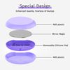 2Pack Retainer Case with Mirror, Compatible with Invisalign, Orthodontic Aligner Case with Removal Tool and Brush, Purple