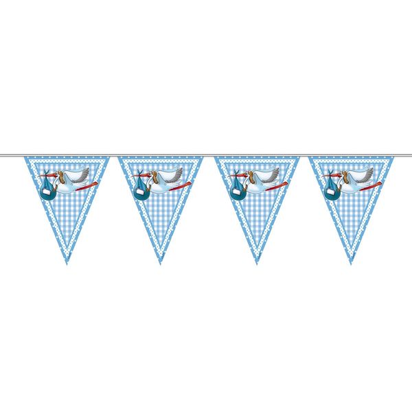 Bunting Its a Boy, Triangle Flags 10m, 10 metres, flags 29cm x 6cm