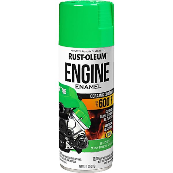 366436 Engine Enamel Spray Paint, 11 Oz, Gloss Grabber Green, (Pack of 1)