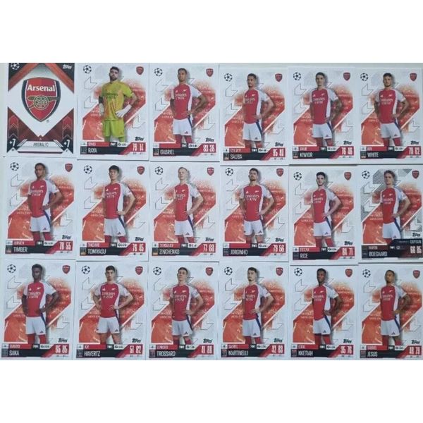 Match Attax 2024 2025 Arsenal Full Base Card Team Set