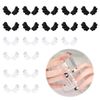 Nail Parts, Wings, Nail Deco Parts, 20 Pairs, 3D 3D Wings, 3D Nail Art Parts, Stylish, Cute, Little Devil Wings, Feathers, Angel Wings, DIY Nail Decorations, Handmade, White, Black