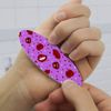 Luscious Red Lips Kiss Pattern Set Double-Sided Oval Nail File Emery Board Set 4 Pack