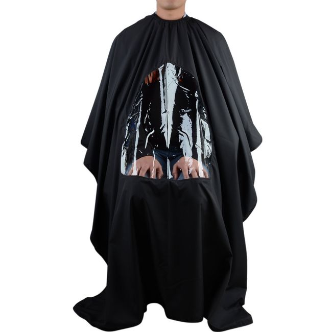 TRADERPLUS Hair Cutting Gown Cape with Viewing Window Hairdresser Barber Stylist Hair Cut 57x47