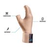 DONJOY Advantage Arthritis Compression Gloves w/Open Finger Tips (Beige) Medium