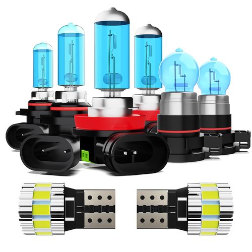 ZPXGIZT Light Bulbs Fit For GMC Canyon 2015-2020, High Performance Halogen Headlight Bulb And License Plate Lights Combo, 9005 H11 5202 High Low Beam Fog Lights, 6000K White Light, Pack of 8