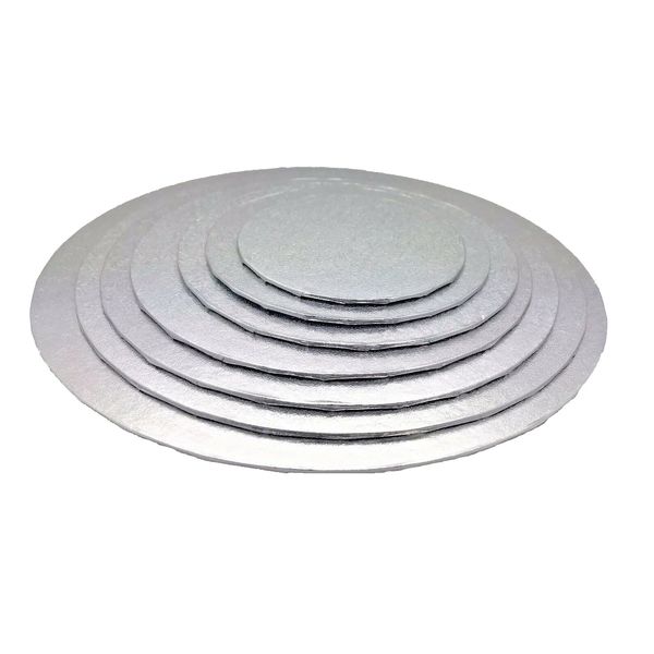 LARRYROO Round Quality Turned Edge 2mm Thick Cake Boards Decoration Support Cards (1, 6 Inch)