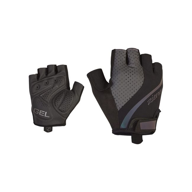 Ziener Damen CAERSTIN Fahrrad/Mountainbike/Radsport-Handschuhe | Kurzfinger - atmungsaktiv,dämpfend, Black, 8