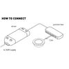 Leyton Lighting 12v 20w halogen surface downlight stainless steel warm white Driver Required