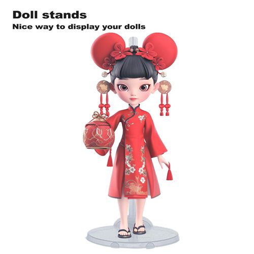 12Pcs Adjustable Doll Stands,Transparent and Lightweight Doll Display Rack Suitable for Different Sizes of Dolls Monsters,Action Figure Stand Doll Accessorie,Mini Doll Display Holder