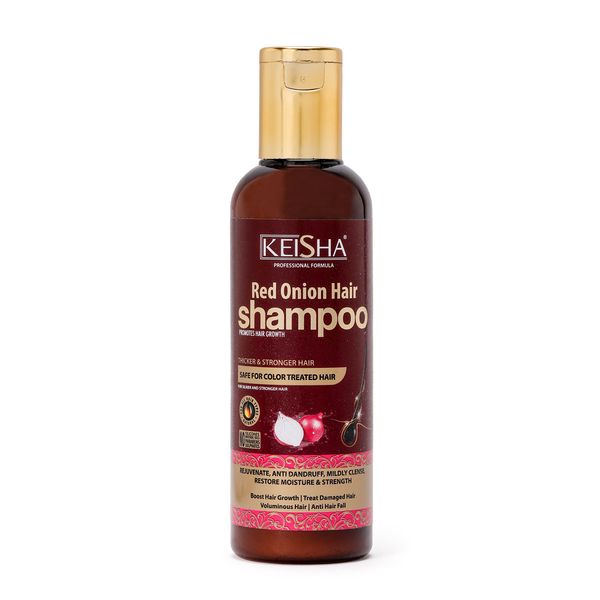 Keisha Red Onion Hair Shampoo 200ml for thicker and stronger hair sulphate free