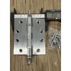 4”x3.5” Solid Brass Hinge Satin Nickel Finish Steeple Tip Heavy Duty w/ Screws