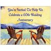 60th Wedding Anniversary Invitations Adirondack Chairs - 50/pk
