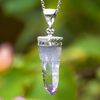Starborn Cap Set Crystal Sterling Silver Pendant - Medium purple