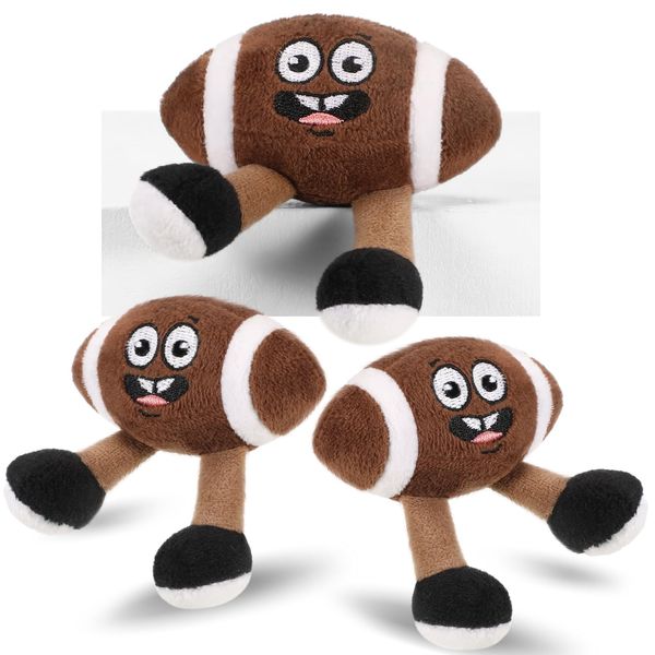 Arrowbash 3 Pieces Football Sports Plush Fluffy Stuffed Toys Football Stuff Throw Pillows Gifts Soft Sports Balls for Bedroom Seasonal Decoration Party Favor