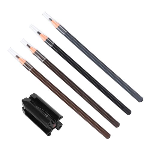 Akozon Professional Makeup Eyebrow Pencil, Micro Brow Pencil, Microblading Eyebrow Pencil, Grey, Waterproof Eyebrow Pencils, Brow Pencil Set for Marking