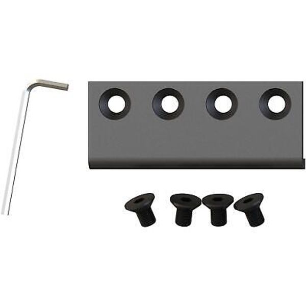 Converging Plate for Flat Track Sliding Door Sets, Matte Black by Stone Harbor H