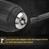 Bates- Impact Socket Adapter Set, 3 PCS, 1/4", 3/8" and 1/2", with Holder, Socket Adapter Set, Impact Socket Adapter, Socket Adapter Set, Socket Adapter for Drill, Impact Driver Socket Adapter