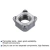 sourcing map Weld Nuts, M14 Square UNC Carbon Steel Machine Screw Gray 40Pcs