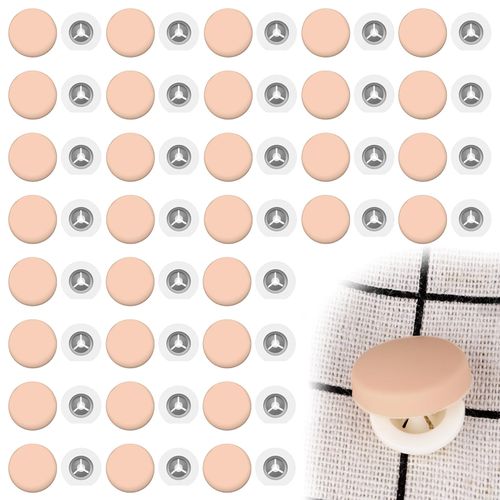 Adorila Duvet Pin Duvet Clips 32 Sets, Duvet Cover Pins Comforter Clips, Duvet Button Fasteners for Quilts, Cushions, Curtains (Apricot)
