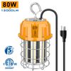 80W LED Temporary Work Light Construction Jobsite Lighting 5000K 12000LM Plug-In