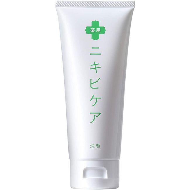 Nikibi Care Acne Face Wash Quasi-Drug Unisex Medicinal Acne Care for Face For Sensitive & Dry Skin Foaming Face Wash Pimple Prevention Pore Cleanser Additive-Free (100 g)