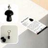 VIE Crystal Mushroom Keychain, Black Obsidian