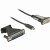 DeLOCK Adapter USB Type-C > 1 x Serial DB9 RS-232 + DB25 Adapter