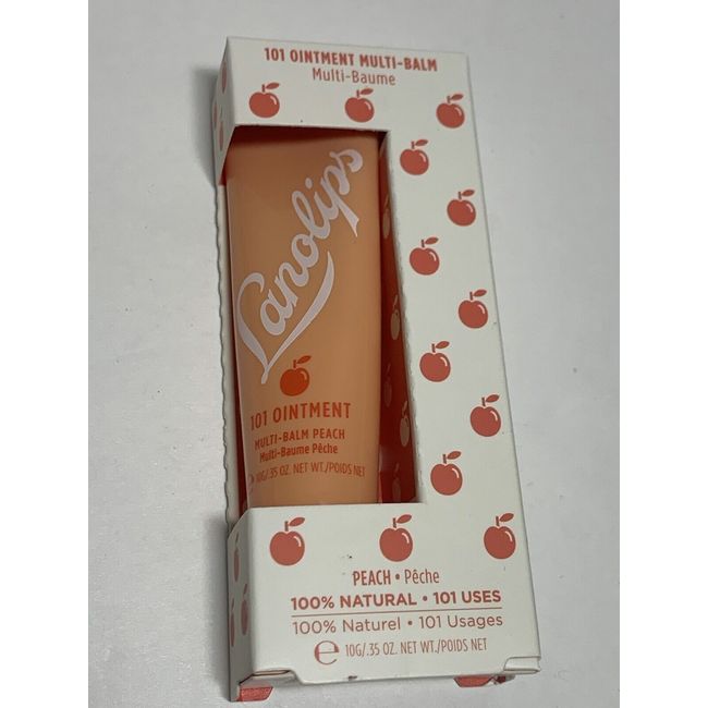 Lanolips 101 Ointment Balm Lips Hands 10g 0.35oz Full Sz Peach 100% Natural