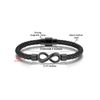 Zysta Leather Bracelet Men Women Infinity Sign Bracelet Infinity Wrap Bracelet with Magnetic Closure - Gift for Men Women, Leather, No Gemstone