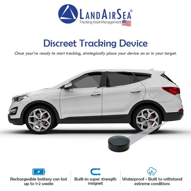 LandAirSea 54 GPS Tracker, - Waterproof Magnet Mount. Full Global Coverage.  4G LTE Real-Time Tracking for Vehicle, Asset, Fleet, Elderly and more.