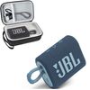 JBL Go 3 Portable Waterproof Wireless Bluetooth Speaker Bundle with Premium Carry Case (Blue)