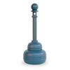 Eagle 1206GRAY High Density Polyethylene (HDPE) SafeSmoker Cigarette Receptacle, 5 quarts Capacity, 37.75" Height, 15.25" Diameter, Gray