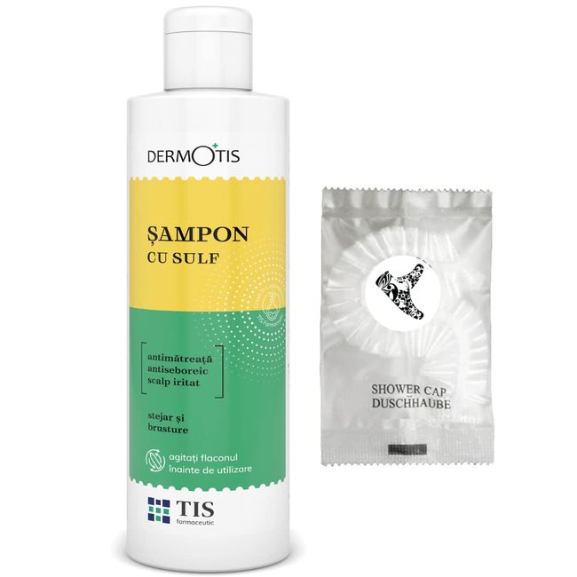 TIS ANTI-DANDRUFF Schwefel-Shampoo - Reduziert Schuppen, seborrhoische Dermatitis, fettiges Haar, für Kopfhaut mit Seborrhoe, Haarausfall, regt das Haarwachstum an - mit Große Klette - 100 ml