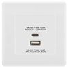 BG Nexus White 45W USB Wall Socket Euro Module USB-A & C - White Insert