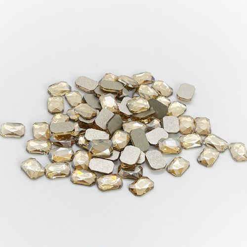 AURORA Crystal Octagon-Flat Back 8x5.5mm Golden Shadow 15pcs