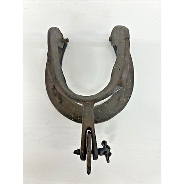 Metal HORSESHOE Door Knocker Base with Spur Knocker