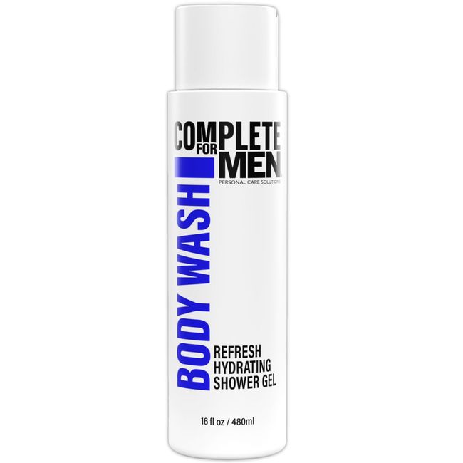 COMPLETE FOR MEN - Shower Gel for Men: Sulfate-Free Body Wash, Natural Ingredients Moisturizing Shower Gel for All Skin Types, Soap & Body Cleansers, Bath Gel for Dry Skin