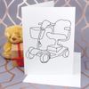 Large (A4) 'Mobility Scooter' Blank Greeting Card (GC00024989)