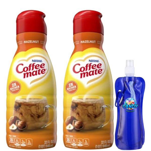 CoffeeMate Hazelnut Liquid Coffee Creamer 32 oz 2 pack w/ Bottle