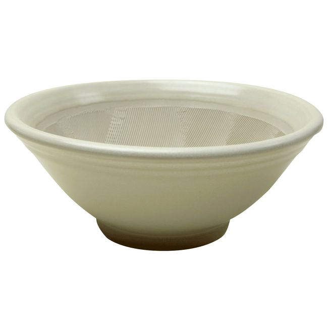 Motoju Pottery Iwami Pottery Mortar Table Scratch Silicone Bottom Size 4.5 (Diameter 5.3 inches (13.5 cm), Anti-Slip, White Mat, Motoshige, Made in Japan