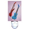 Red and Blue Electric Guitars Decorative Nightlight