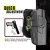 For Glock 26 27 Gen 1,2,3,4,5 Level 2 OWB Paddle Holster w Quick Release Button