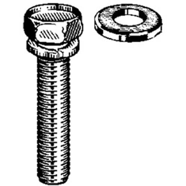 M8-1.25 X 40mm Sems Split Wave Wash Bolt W/Flat Washers