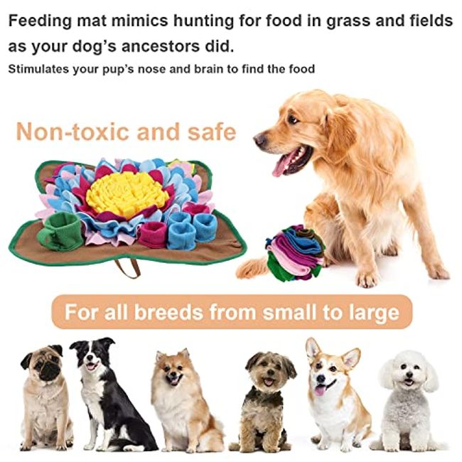 Snuffle Puzzle Mat for Dog Treats or Food Encourages Natural Foraging  Skills & Interaction