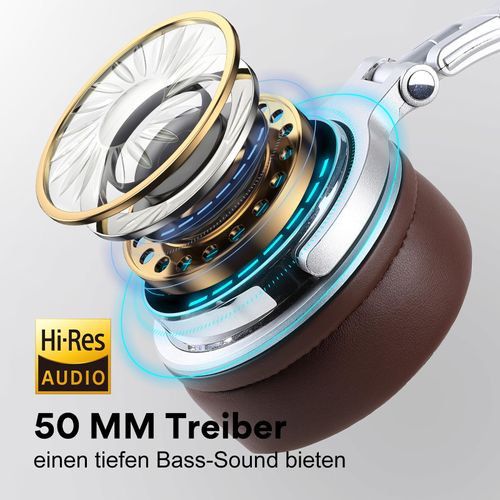 OneOdio Over Ear Studio Headphones with Cable with 6.3 mm & 3.5 mm Jack, Closed DJ Headphones with 50 mm Driver, Bass Sound