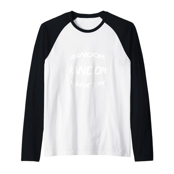 Funny Random Typography Raglan, black, S