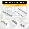 ​​Universal Aluminum Window Screen Pull Tabs Replacement, 20-Pack Durable UV-Resistant Breakage-Proof Flat Groove (C-Shaped) Clip Tabs - Better Than Plastic