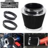 3" 3.5" 4" High Flow Inlet Dry Cold Air Intake Cone Replacement Black Air Filter